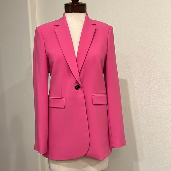 Zara pink fully lined blazer size M in pristine condition - Picture 1 of 8